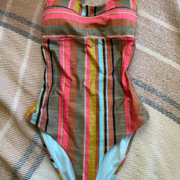 prAna Lurisia Size M colorful Adjustable Tie-Back One Piece Swimsuit Swim Cacti - Picture 8 of 9